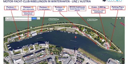 Yachthafen - Trockenliegeplätze - Oberösterreich - Yacht Club Bird View - Motor Yacht Club Nibelungen