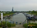 Marina: Sportboothafen-Haldensleben, von der Hafenterasse aus gesehen - Sportboothafen Haldensleben