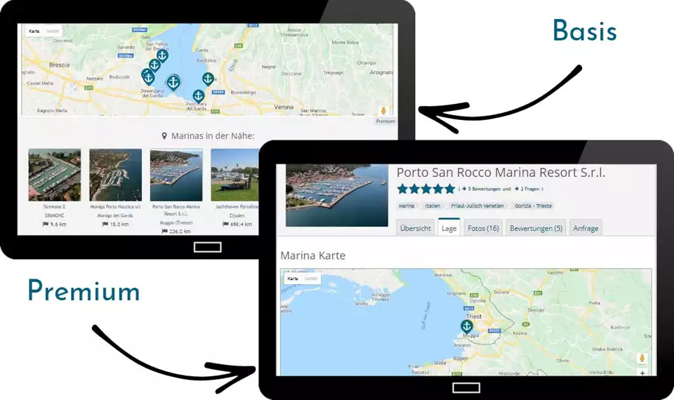 Anzeige auf Seiten der Konkurrenz