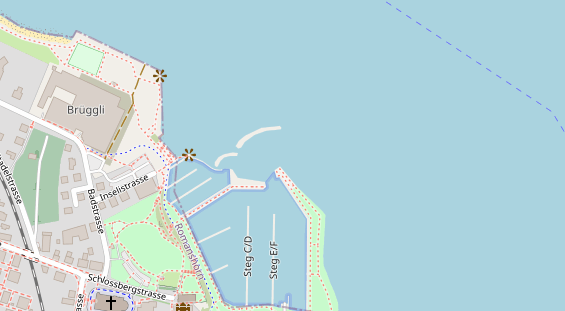 Marina auf Satellitenbild