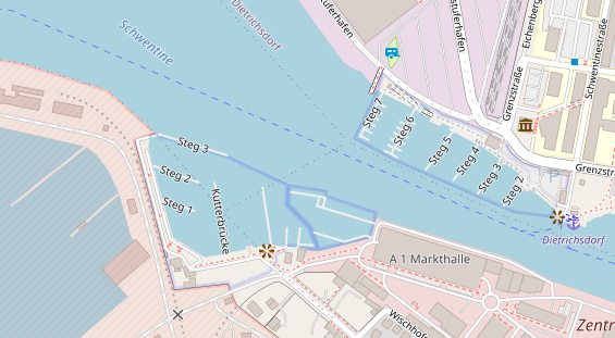 Marina auf Satellitenbild