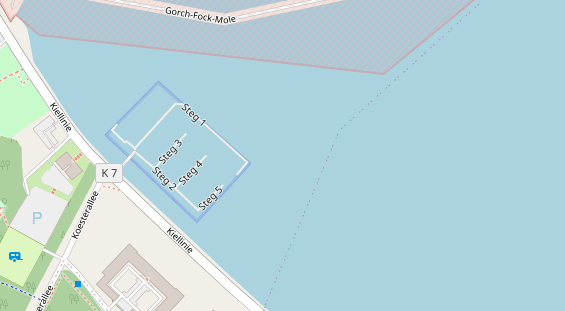 Marina auf Satellitenbild