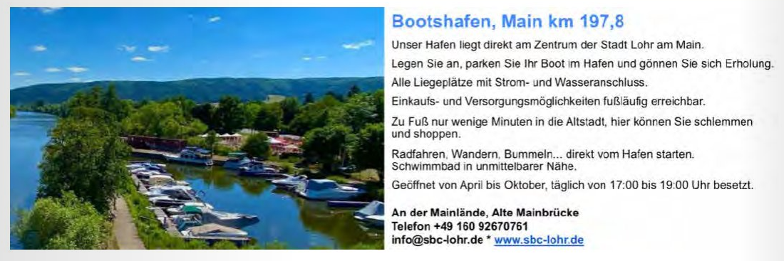 Marina - Informationen - Sport-Boot-Club Lohr am Main