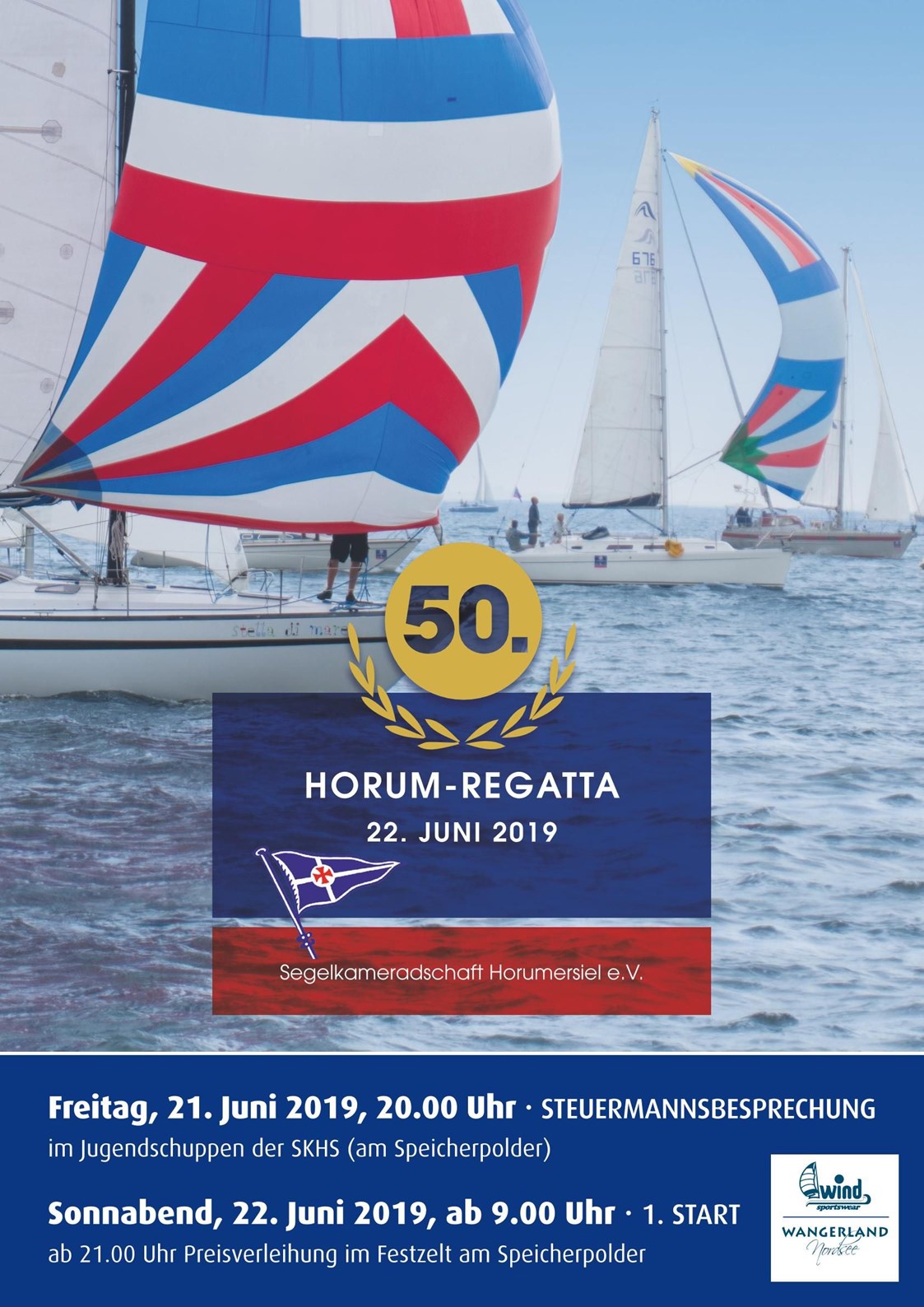 Marina: 50. Horum-Regatta am 22. Juni 2019 - Hafen Wangersiel